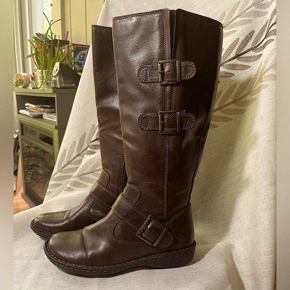 BOC knee high wide calf brown boots